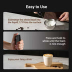 Kitchen Powerful Milk Frother Wand Handheld Battery Operated Drink Mixer for Coffee, Lattes, Cappuccino, Matcha Gift Idea